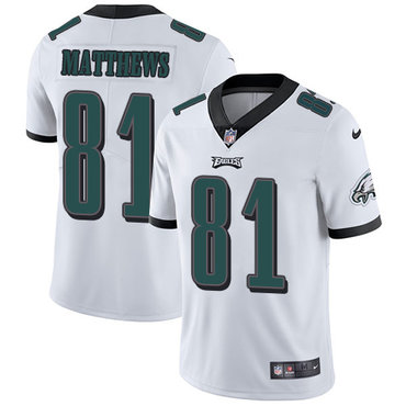 Nike Philadelphia Eagles #81 Jordan Matthews White Men's Stitched NFL Vapor Untouchable Limited Jersey