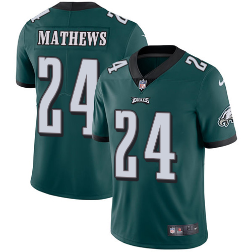 Nike Philadelphia Eagles #24 Ryan Mathews Midnight Green Team Color Men's Stitched NFL Vapor Untouchable Limited Jersey