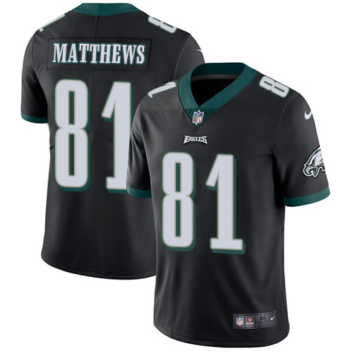 Nike Philadelphia Eagles #81 Jordan Matthews Black Alternate Men's Stitched NFL Vapor Untouchable Limited Jersey