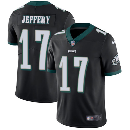 Nike Philadelphia Eagles #17 Alshon Jeffery Black Alternate Men's Stitched NFL Vapor Untouchable Limited Jersey