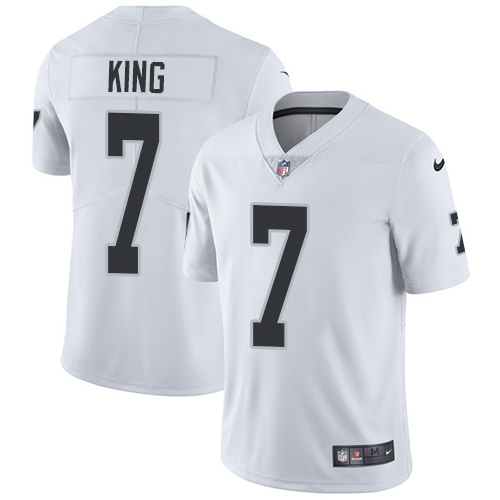 Nike Oakland Raiders #7 Marquette King White Men's Stitched NFL Vapor Untouchable Limited Jersey