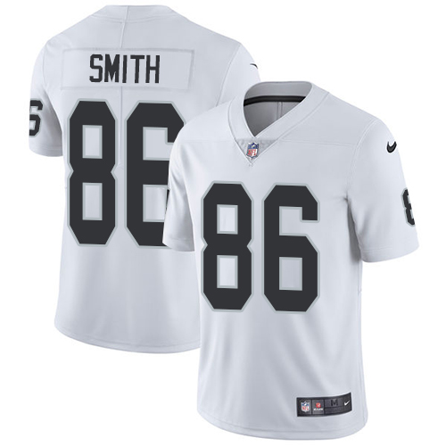 Nike Oakland Raiders #86 Lee Smith White Men's Stitched NFL Vapor Untouchable Limited Jersey