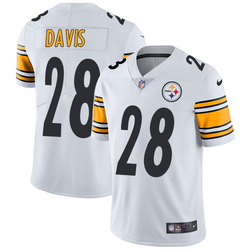 Nike Pittsburgh Steelers #28 Sean Davis White Men's Stitched NFL Vapor Untouchable Limited Jersey