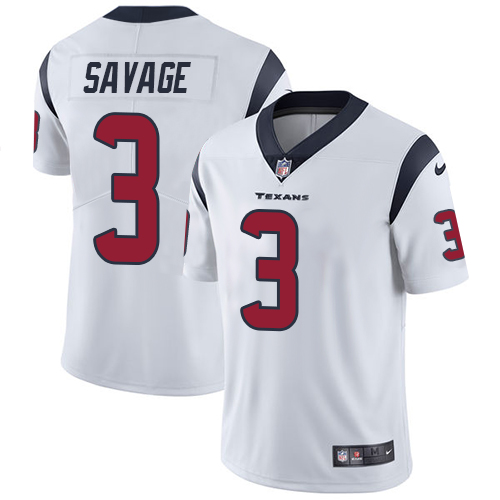 Nike Houston Texans #3 Tom Savage White Men's Stitched NFL Vapor Untouchable Limited Jersey