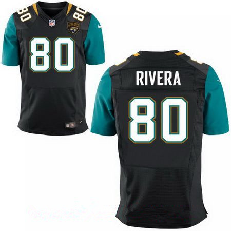Men's Jacksonville Jaguars #80 Mychal Rivera Black Alternate Stitched NFL Nike Elite Jersey