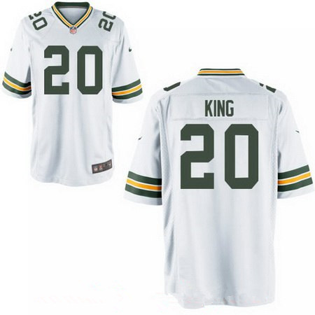 Men's 2017 NFL Draft Green Bay Packers #20 Kevin King White Road Stitched NFL Nike Elite Jersey