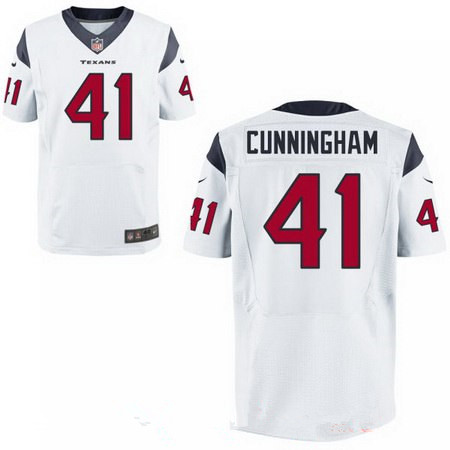 Men's 2017 NFL Draft Houston Texans #41 Zach Cunningham White Road Stitched NFL Nike Elite Jersey
