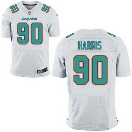 Men's 2017 NFL Draft Miami Dolphins #90 Charles Harris White Road Stitched NFL Nike Elite Jersey