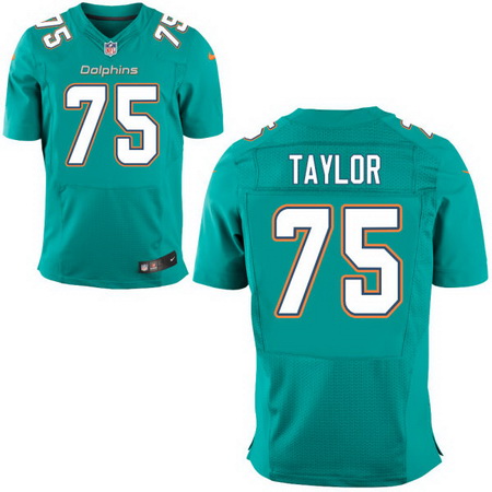 Men's 2017 NFL Draft Miami Dolphins #75 Vincent Taylor Green Team Color Stitched NFL Nike Elite Jersey