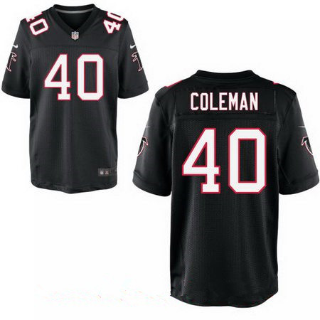 Men's Atlanta Falcons #40 Derrick Coleman Black Alternate Stitched NFL Nike Elite Jersey