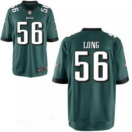 Men's Philadelphia Eagles #56 Chris Long Midnight Green Team Color Stitched NFL Nike Elite Jersey