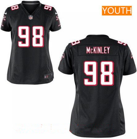 Youth 2017 NFL Draft Atlanta Falcons #98 Takkarist McKinley Black Alternate Stitched NFL Nike Game Jersey
