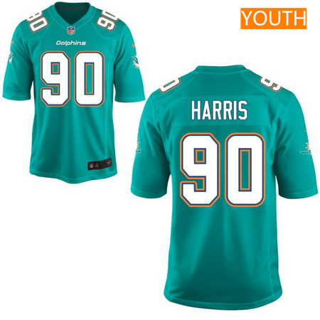 Youth 2017 NFL Draft Miami Dolphins #90 Charles Harris Green Team Color Stitched NFL Nike Game Jersey