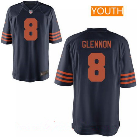 Youth Chicago Bears #8 Mike Glennon Blue With Orange Alternate Stitched NFL Nike Game Jersey