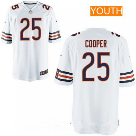 Youth Chicago Bears #25 Marcus Cooper White Road Stitched NFL Nike Game Jersey