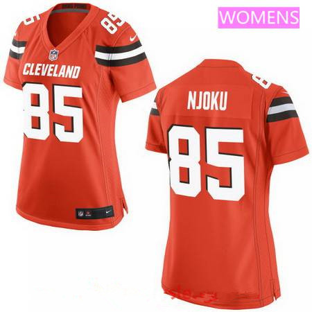 Women's 2017 NFL Draft Cleveland Browns #85 David Njoku Orange Alternate Stitched NFL Nike Game Jersey