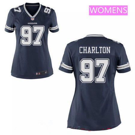 Women's 2017 NFL Draft Dallas Cowboys #97 Taco Charlton Navy Blue Team Color Stitched NFL Nike Game Jersey