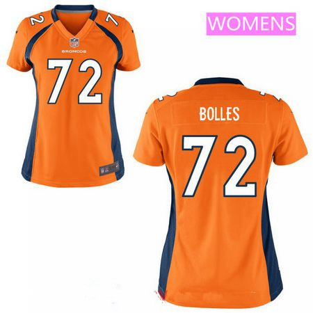 Women's 2017 NFL Draft Denver Broncos #72 Garett Bolles Orange Team Color Stitched NFL Nike Game Jersey