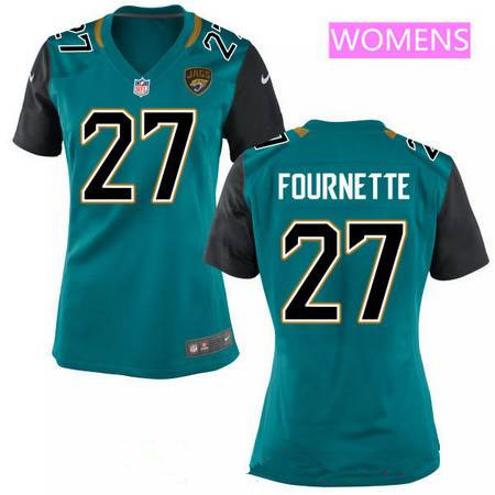 Women's 2017 NFL Draft Jacksonville Jaguars #27 Leonard Fournette Teal Green Team Color Stitched NFL Nike Game Jersey