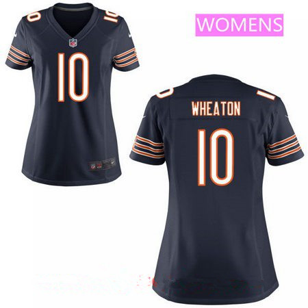 Women's Chicago Bears #10 Markus Wheaton Navy Blue Team Color Stitched NFL Nike Game Jersey