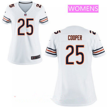 Women's Chicago Bears #25 Marcus Cooper White Road Stitched NFL Nike Game Jersey