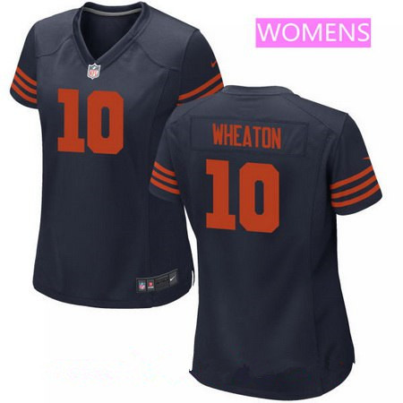 Women's Chicago Bears #10 Markus Wheaton Blue With Orange Alternate Stitched NFL Nike Game Jersey