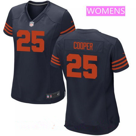 Women's Chicago Bears #25 Marcus Cooper Blue With Orange Alternate Stitched NFL Nike Game Jersey
