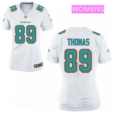 Women's Miami Dolphins #89 Julius Thomas White Road Stitched NFL Nike Game Jersey