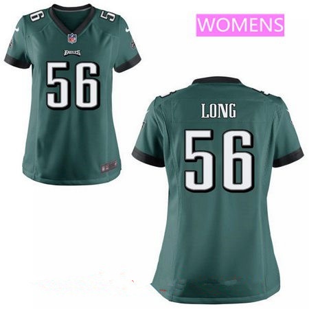 Women's Philadelphia Eagles #56 Chris Long Midnight Green Team Color Stitched NFL Nike Game Jersey