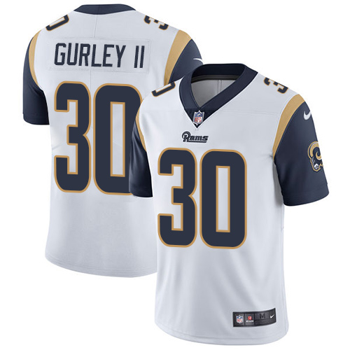 Nike Los Angeles Rams #30 Todd Gurley II White Men's Stitched NFL Vapor Untouchable Limited Jersey