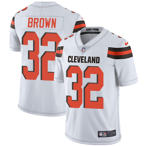 Nike Cleveland Browns #32 Jim Brown White Men's Stitched NFL Vapor Untouchable Limited Jersey
