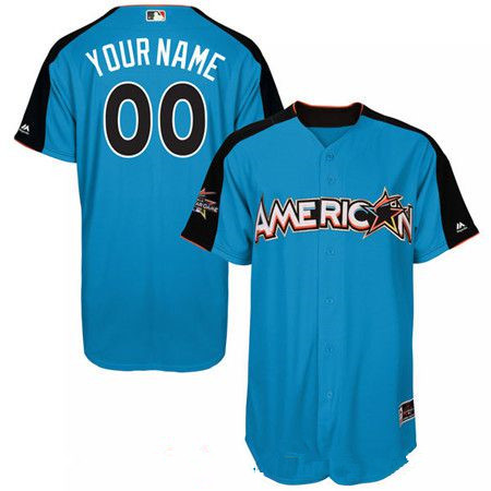 Men's American League Majestic Blue Blank 2017 MLB All-Star Futures Game Authentic On-Field Jersey