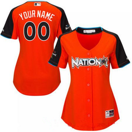 Women's National League Majestic Orange Blank 2017 MLB All-Star Game Home Run Derby Team Jersey