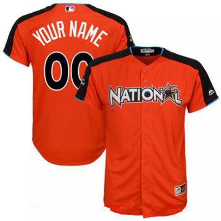 Youth National League Majestic Orange Blank 2017 MLB All-Star Game Home Run Derby Team Jersey