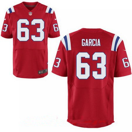 Men's 2017 NFL Draft New England Patriots #63 Antonio Garcia Red Alternate Stitched NFL Nike Elite Jersey