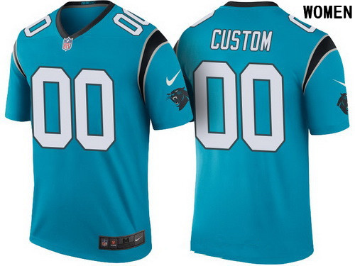 Women's Carolina Panthers Blue Custom Color Rush Legend NFL Nike Limited Jersey