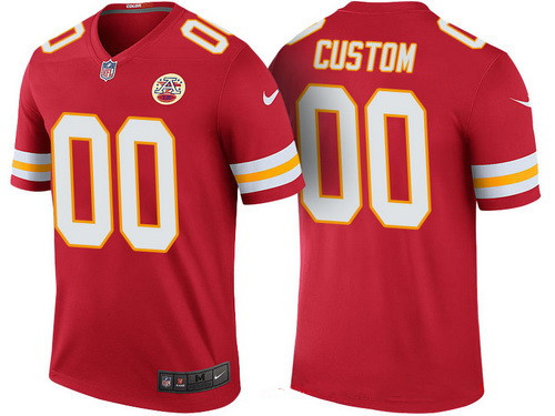 Youth Kansas City Chiefs Red Custom Color Rush Legend NFL Nike Limited Jersey