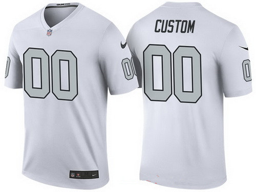 Youth Oakland Raiders White Custom Color Rush Legend NFL Nike Limited Jersey
