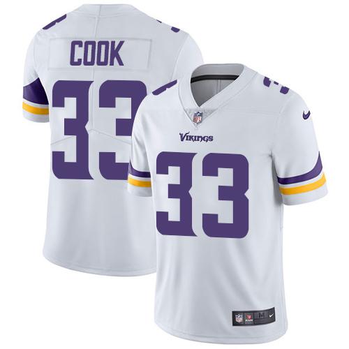 Nike Minnesota Vikings #33 Dalvin Cook White Men's Stitched NFL Vapor Untouchable Limited Jersey