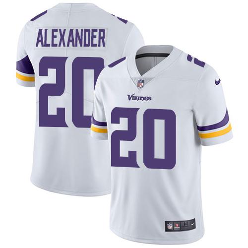 Nike Minnesota Vikings #20 Mackensie Alexander White Men's Stitched NFL Vapor Untouchable Limited Jersey