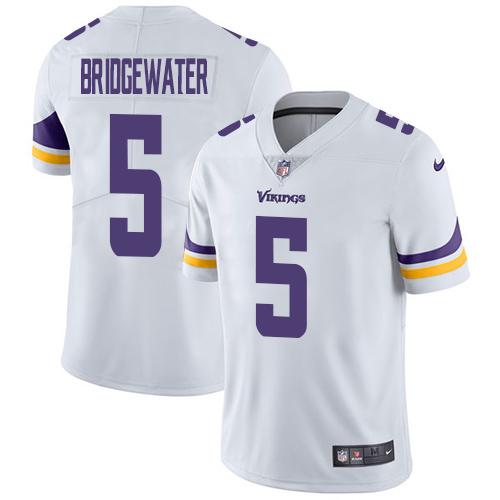 Nike Minnesota Vikings #5 Teddy Bridgewater White Men's Stitched NFL Vapor Untouchable Limited Jersey