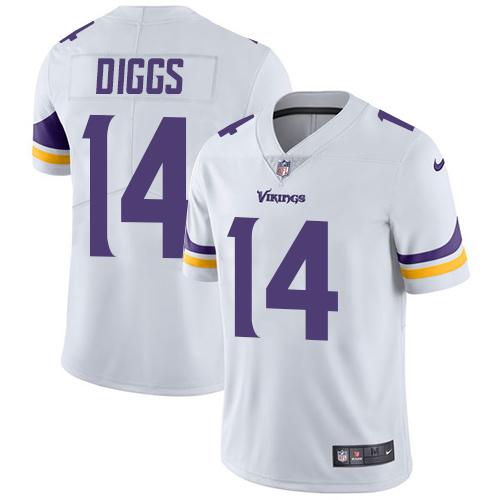 Nike Minnesota Vikings #14 Stefon Diggs White Men's Stitched NFL Vapor Untouchable Limited Jersey