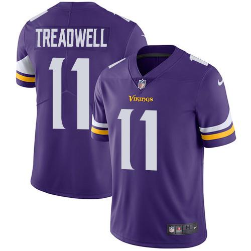 Nike Minnesota Vikings #11 Laquon Treadwell Purple Team Color Men's Stitched NFL Vapor Untouchable Limited Jersey