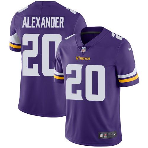 Nike Minnesota Vikings #20 Mackensie Alexander Purple Team Color Men's Stitched NFL Vapor Untouchable Limited Jersey