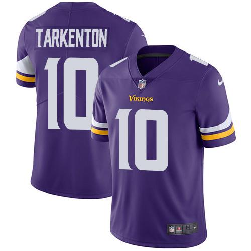 Nike Minnesota Vikings #10 Fran Tarkenton Purple Team Color Men's Stitched NFL Vapor Untouchable Limited Jersey