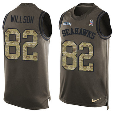 Nike Seattle Seahawks #82 Luke Willson Green Men's Stitched NFL Limited Salute To Service Tank Top Jersey