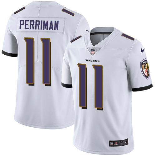 Nike Baltimore Ravens #11 Breshad Perriman White Men's Stitched NFL Vapor Untouchable Limited Jersey