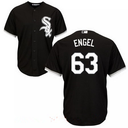 Youth Chicago White Sox #63 Adam Engel Black Stitched MLB Majestic Cool Base Jersey