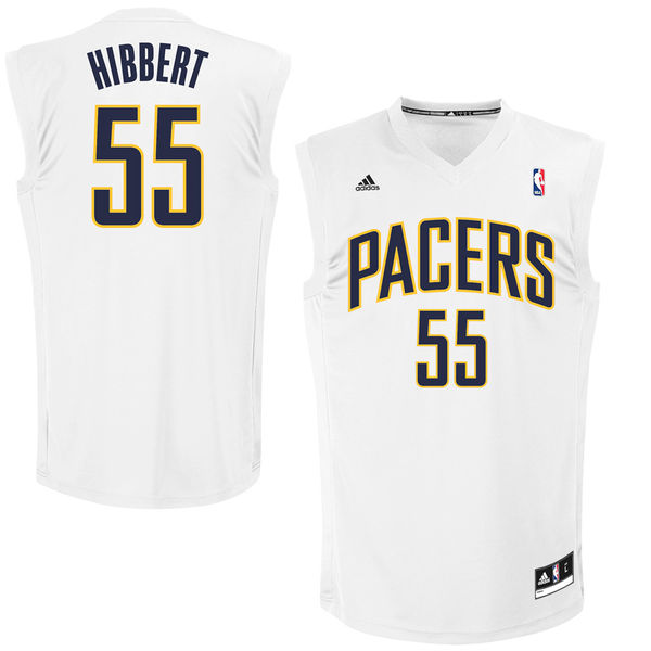 Indiana Pacers 55 Roy Hibbert White Fashion Replica Jersey