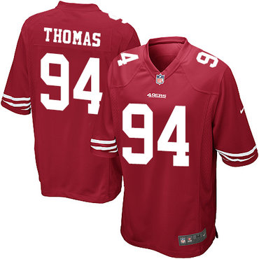 Youth Nike 49ers #94 Solomon Thomas Red Team Color Stitched NFL Elite Jersey